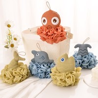 Éponge de bain personnalisée en forme d'animal pour enfants, exfoliante et douce, boule de douche, loofah