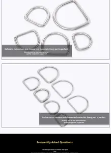 Anneau en D en acier inoxydable 304 Niufei, boucle en D, anneau en <span class=keywords><strong>O</strong></span>, accessoires de bricolage pour bagages et chapeaux, sangle sans couture personnalisable - Product Image 6