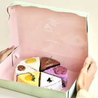 Boîte d'emballage en papier écologique avec impression personnalisée Donut Dessert Puff Boîte d'emballage en papier Boulangerie Sushi Gâteau mochi