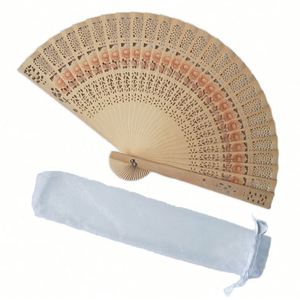 Abanico Plegable de Madera Grabado Personalizado, Abanicos de Bambú Tallados para Bodas, Fiestas de Cumpleaños, Regalos Personalizados para Bebés - Product Image 1