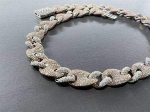 สร้อยคอแฟชั่นฮิปฮอปผู้ชายแบบคิวบันประดับเพชรโมอิสซาไนต์ VVS ขายดี - Product Image 2