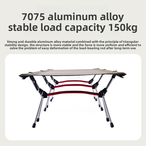 E-RIKE Lettino da Campeggio Pieghevole in Lega di Alluminio, Capacità 150KG, Ultraleggero e Smontabile, per Uso Esterno - Product Image 4