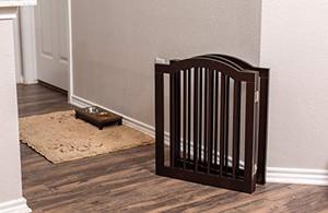 Barrière pour animaux de compagnie en bois, portable, extra large, 3 panneaux, 24 pouces de hauteur, autoportante, pour chiens ou chats - Product Image 6