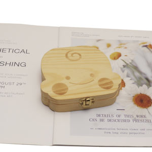 Boîte de rangement pour dents de lait de bébé à <span class=keywords><strong>prix</strong></span> compétitif cadeau d'anniversaire en bois massif - Product Image 5