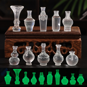 Mini Jarrones de Resina al por Mayor que Brillan en la Oscuridad, Adornos de Jarrones de Estilo Chino para Casas de Muñecas, Miniaturas, Micropaisajes, Decoración del Hogar DIY - Product Image 4
