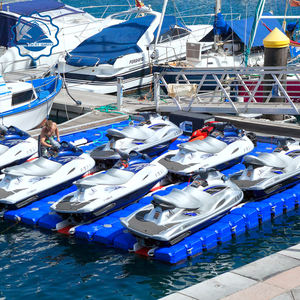 Pontón flotante modular de plástico popular Jetski con cubos de rodillos y cabrestante - Product Image 5