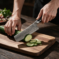 Ensemble de couteaux de chef en acier Damas de qualité supérieure, multi-usages, pour la cuisine, le désossage et la découpe (couteaux Nakiri)