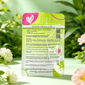 Bolsa de embalaje minorista para muestras de maquillaje con logotipo personalizado, sellada por tres lados, con cierre hermético, para almacenamiento de cosméticos y productos de belleza. - Product Image 3