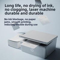 M30W Printer Laser A4 semua dalam satu, pemindai penyalin 17W Mini nirkabel hitam putih USB rumah kantor menggunakan stok ponsel dapat terhubung