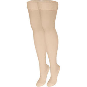 <span class=keywords><strong>Bas</strong></span> <span class=keywords><strong>de</strong></span> <span class=keywords><strong>contention</strong></span> en nylon à compression haute cuisse, ouverts aux orteils, antidérapants en silicone <span class=keywords><strong>de</strong></span> <span class=keywords><strong>classe</strong></span> <span class=keywords><strong>2</strong></span>, 23-32 mmHg, pour varices et œdèmes, fabriqués sur mesure - Product Image 1