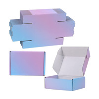 Boîte d'expédition ondulée personnalisée avec stratification mate matériaux recyclés Impression de logo personnalisée disponible en différentes couleurs