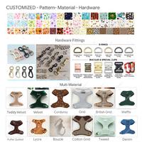 Harnais pour chien personnalisé anti-traction avec 3 boucles et poignée de sécurité, ensemble collier et laisse personnalisable, fabricant de harnais de luxe pour chien