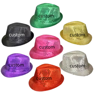 Chapeaux de spectacle magique à paillettes argentées, tendance et élégants, adaptés aux adultes et aux enfants, pour fêtes et jazz, vente en gros - Product Image 1