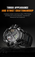 Jam Tangan Pintar GPS Tahan Air 30m dengan Kompas, Altimeter, Barometer, Layar AMOLED, Android, Alarm Darurat SOS, Lampu Berkedip, dan Pelacak Tidur