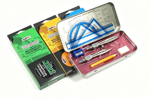 Professional 9PCS Super Marshal Metal School Geometry Math <b>Drawing</b> Set Compass for School & <b>Office</b> Use - Product Image 5