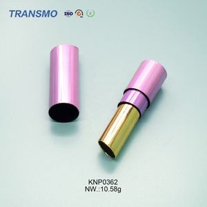 Tube à rouge à lèvres de luxe rose, tube à rouge à lèvres en plastique recyclé, vente en gros, conteneur de baume à lèvres irrégulier en plastique - Product Image 5