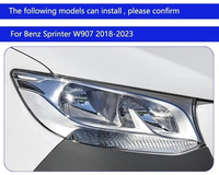 Phares avant LED de remplacement pour Mercedes-Benz Sprinter EU 2018-2023, style projecteur Maybach, avec feux de jour DRL, ensemble de phares améliorés