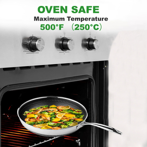 最高品質の食器洗い機ノンスティックステンレス鋼Woks12.5インチハニカム鋼電磁調理器セラミック中華鍋
