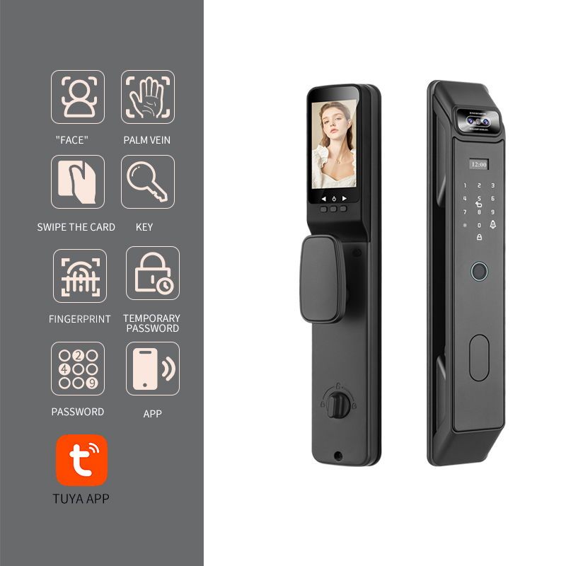 Fully Automatic AI Dual Screen Dual Camera Dual Electric Palm Vein Door Entry Intelligent Fingerprint Facial Lock Smart Locks