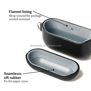 Emballage de boîte-cadeau <span class=keywords><strong>personnalisable</strong></span> Étui pour casque d'écoute personnalisé Étui de protection en cuir pour airpods Pro 2 3 - Product Image 5