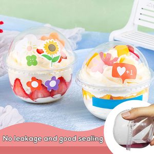 Bouteille en plastique transparente en forme de U personnalisée imprimée PET Conteneur parfait congelé Gobelets en plastique jetables pour gâteau, fruits, dessert, <span class=keywords><strong>yaourt</strong></span> - Product Image 4