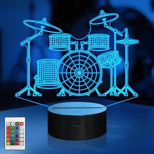 Lámpara 3D con Ilusión Óptica de Saxofón, Luz Nocturna Atenuable con 16 Colores Cambiantes, Decoración de Mesa Inteligente con Tacto Mágico, Regalo para Amantes de la Música - Product Image 3