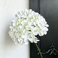 Fleurs artificielles en soie pour mariage, 90 tiges, fleurs d'hortensia simples - Décorations florales murales de style moderne/nordique/luxe léger