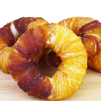 Friandises à mâcher pour chiens FurZo de haute qualité en gros : Donuts au poulet frais et cuir de vache, riches en protéines pour la santé de la peau et du pelage.