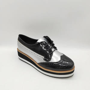 Kadınlar dantel up Brogue ayakkabı yuvarlak ayak rahat oxford <span class=keywords><strong>extreme</strong></span> <span class=keywords><strong>platform</strong></span> ayakkabılar kadın bayanlar için - Product Image 3