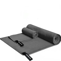 Serviettes de sport de grande taille pour la salle de sport, séchage rapide, sans sable, absorbant la transpiration, logo personnalisé imprimé, serviette de sport en microfibre avec sac