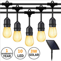 Guirlande lumineuse à LED S14 E27, guirlande d'éclairage rétro, ampoule à Filament Edison, pour jardin, Patio, mariage, vacances