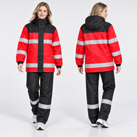Combinaison de pluie imperméable en PVC réfléchissant et léger avec capuche et pantalon pour travaux routiers, moto, escalade, activités de plein air, vêtements de pluie pour adultes
