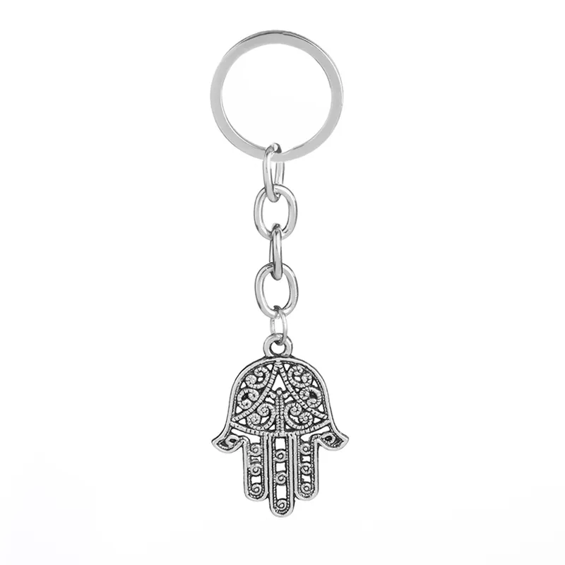 ZRM أزياء اليد فاطمة همسة سحر قلادة الديكور مفتاح سلسلة حلقة المفاتيح حامل مفتاح المجوهرات