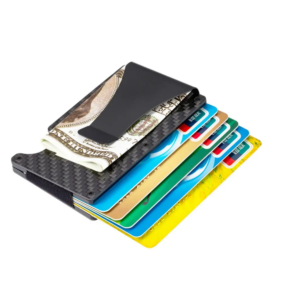 Minimalist Slim Wallet For Men RFID Blocking Front Pocket Credit Card Holder Case