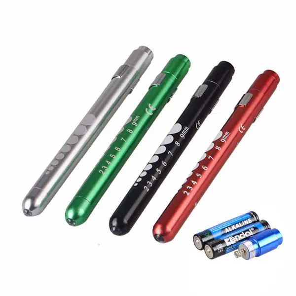 Promotional Medical Colorful 2 * AAA Battery Doctor Light Pen With Clip