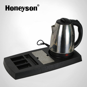 Ensemble plateau bouilloire électrique sans fil Honeyson 1,8 L – Fournitures hôtelières, plateau de bienvenue pour <span class=keywords><strong>chambre</strong></span> <span class=keywords><strong>d</strong></span>'hôtes - Product Image 1