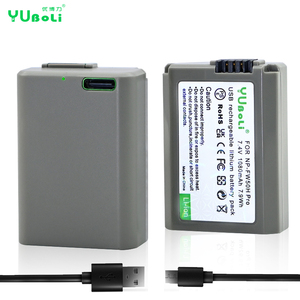 Nuevas baterías digitales de carga USB tipo C <span class=keywords><strong>6000</strong></span> NPFW50 NP FW50 para baterí<span class=keywords><strong>a</strong></span> de cámara <span class=keywords><strong>Sony</strong></span> a5000 NEX Series - Product Image 2