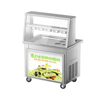 Snackapparatuur Yoghurt Bak Ijsmachine/Pan-Gebakken-Ijs Roll Machine