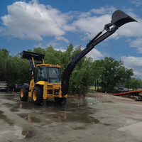 Penjualan Harga Pabrik diesel Wheeled Backhoe Loader Mini Excavator Loader 3t 4t 4x4 Wheel Backhoe Loader