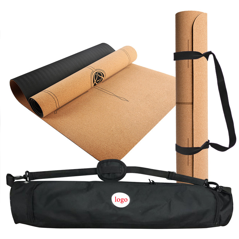 Экологичная настенная вешалка из натуральной пробки, коврик и сумка из ТПЭ И Кокоса для йоги