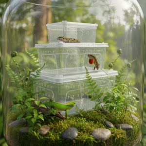 Caja de Cría de Serpientes Transparente y Portátil, Recipiente para Reptiles, Dragones Barbudos, Arañas y Otras Criaturas, Accesorios para Mascotas - Product Image 1