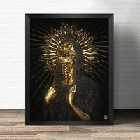 Figur malaikat lukisan kanvas Gothic gelap poster gambar pribadi gaya dinding seni dekorasi untuk ruang tamu seni dekorasi desain