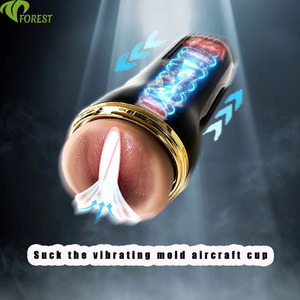 ट वन कंपन योनि खोलने हस्तमैथुन कप यथार्थवादी बनावट वयस्क पुरुष खिलौना टेपे सामग्री usb चार्जिंग वाइब्रेटर - Product Image 1