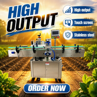 Machine d'étiquetage automatique multifonctionnelle pour bouteilles rondes et carrées, application verticale des étiquettes sur les bouteilles en plastique