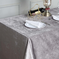 Nappe rectangle velours premium en lin réutilisable