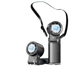 Ultra High Speed 10M/S Turbo Handheld 16°C Refrigeration 6000Mah Battery Portable Ice Fan With Digital Display - Product Image 1