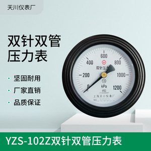 เกจวัดแรงดันน้ำแบบเข็มคู่ YZS-102Z ขนาด 100 มม. แบบอนาล็อก ผลิตที่เซี่ยงไฮ้ สำหรับวัดแรงดันน้ำ - Product Image 5