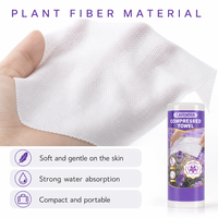 Serviettes Comprimées Magiques Jetables Portables pour Voyage, Lot de 20 Tubes de Serviettes Faciales en Viscose 24x28cm pour Salon, Spa, Hôtel
