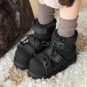 Botas de nieve para hombre, botas de invierno acolchadas de algodón grueso, zapatos protectores cálidos para hombre, mocasines de suela gruesa, zapatos de lona de algodón de caña alta - Product Image 4