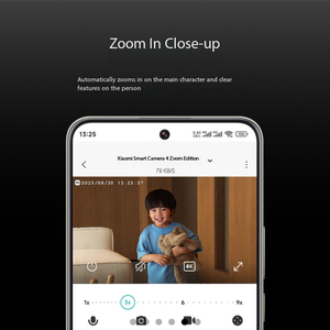 Caméra de sécurité intérieure intelligente avec zoom 4x, zoom hybride 9x, 4K Ultra HD, détection humaine par IA, vision nocturne, fonction Pan-Tilt - Product Image 2